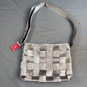 Share Harveys Seatbelt Messenger Bag. Large size. Gray in color.